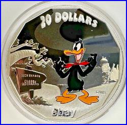 2015 Canada Looney Tunes WB. 999 Silver $20 Colorized 4 Coin & Watch Set Box COA