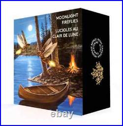 2015 Canada Moonlight Fireflies 2 Oz Silver Glow in the Dark Coin PF 69