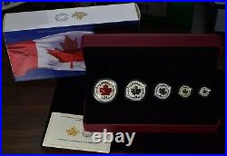 2015 Canada Silver Fractional Maple Leaf 5 Coin Set