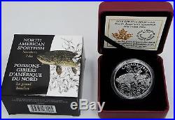 2015 Canada Silver SPORTFISH NORTHERN PIKE 1oz $20 Proof Coin With Box & COA