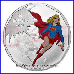 2015 Canada Supergirl DC Comics Originals Unity 1/2 oz $10 Pure Silver Coin