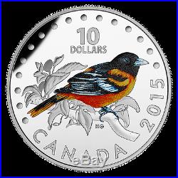 2015 Colorful Songbirds Birds of Canada 5 Coin $10 Silver Proof Set Musical Box