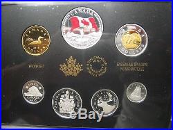 2015 Premium Proof Set 50th Ann Flag. 9999 Silver Canada with coloured dollar