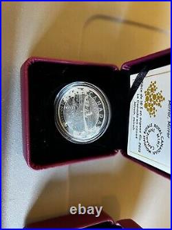 2015 Silver $10 Canoe Across Canada Full Set With Display Canoe And Boxes