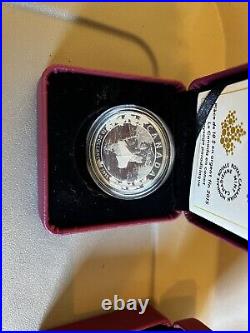 2015 Silver $10 Canoe Across Canada Full Set With Display Canoe And Boxes