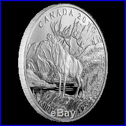2016 $100 CANADA Elk, FINE. 9999 SILVER COIN (OGP/COA)