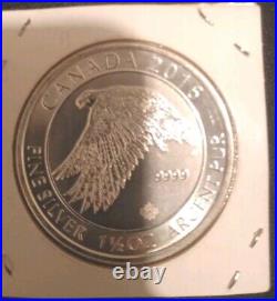 2016 CANADA UK Queen Elizabeth II SNOWY GYRFALCON 1 1/2 OZ Silver $8 Coin