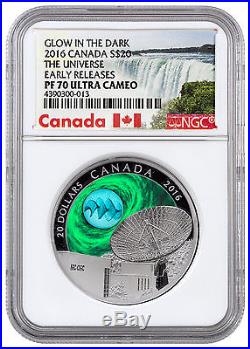 2016 Canada 1 Oz Silver Universe Glow Dark Silver Fume NGC PF70 UC ER SKU41171