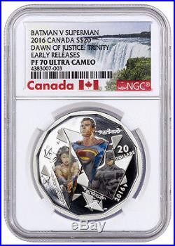 2016 Canada $20 1 Oz Silver Batman V Superman Dawn Justice NGC PF70 ER SKU39644