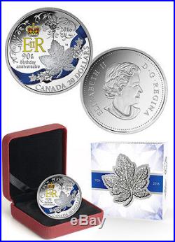 2016 Canada $20 1oz Proof Silver Queen Elizabeth II 90th Birthday WithOGP SKU40532
