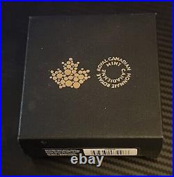 2016 Canada $20 MAJESTIC MAPLE LEAVES WITH DRUSY STONE Colored 1oz 9999 Silver