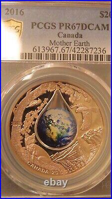 2016 Canada $20 Mother Earth 3D Dome Effect Colorized NGC PF667