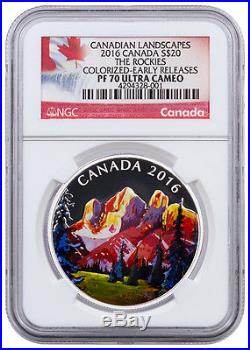 2016 Canada $20 Proof Silver Canadian Landscapes Rockies NGC ER PF70 SKU37153