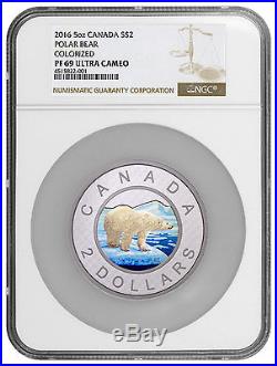 2016 Canada $2 5 oz. PF Silver Big Coin Series Polar Bear NGC PF69 UC SKU44359