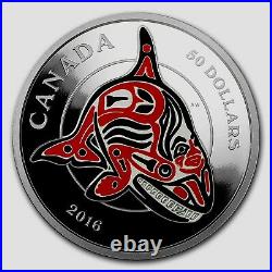 2016 Canada 5 Oz. 9999 Silver Coin Mythical Realms Of The Haida Orca PF-69 NGC