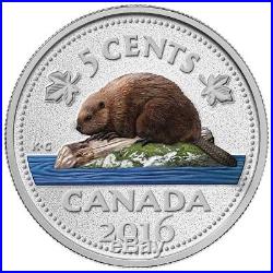 2016 Canada 5 cent Big Coin 5 oz. Fine Silver