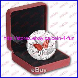 2016 Canada Colourful Agate Wings of a Butterfly $20 1 oz Pure Silver Coin