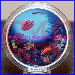 2016 Canada Glow-In-The-Dark Illuminated Underwater Coral Reef $30 Silver Coin