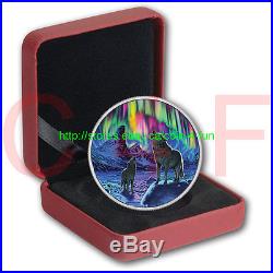 2016 Canada Glow-In-The-Dark Northern Lights In Moonlight 2oz $30 Silver Coin