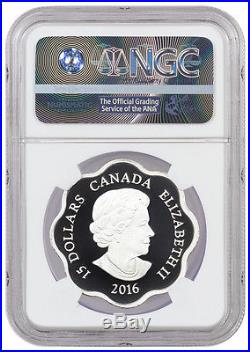 2016 Canada Scallop-Lotus Shape Silver $15 Year Monkey NGC PF69 UC ER SKU36855