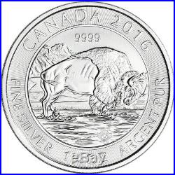 2016 Canada Silver Bison 1.25 oz $8 BU 20 Coin Tube