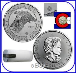2016 Canada Snow (White) Falcon 1.5 oz Silver Coin - Roll/Tube 15 coins 2016 Canada Snow (White) Falcon 1.5 oz Silver Coin - Roll/Tube 15 coins