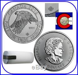 2016 Canada Snow (White) Falcon 1.5 oz Silver Coin - Roll/Tube 15 coins