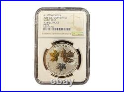 2016 Gilt Canada $5 Silver Maple Coin Reverse Pf70 Ngc Historic Reign