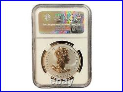 2016 Gilt Canada $5 Silver Maple Coin Reverse Pf70 Ngc Historic Reign