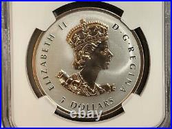 2016 Gilt Canada $5 Silver Maple Coin Reverse Pf70 Ngc Historic Reign