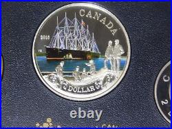 2016 Royal Canadian Mint Canada 7 Coin Silver Dollar Transatlantic Cbl Proof Set