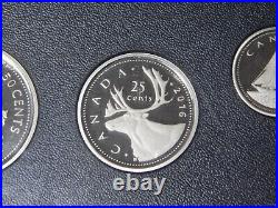 2016 Royal Canadian Mint Canada 7 Coin Silver Dollar Transatlantic Cbl Proof Set