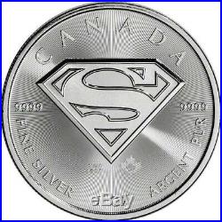 2016 Silver 10 x 1 oz Canada SUPERMAN Brilliant Uncirculated Roll of 10 Coins