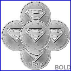2016 Silver 1 oz Canada SUPERMAN (5 Coins)