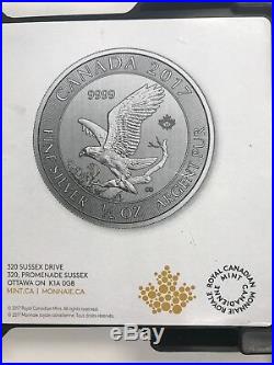 2017 1/2 oz Canada Silver Bald Eagle Coin (BU) TEN OUNCES 20 coins
