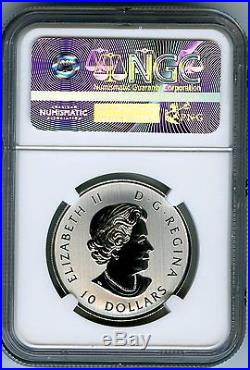 2017 Canada $10 150th Annv Silver Ngc Sp70 Maple Leaf Leaves First Releases Blue