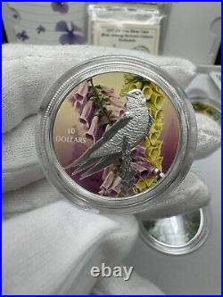 2017 Canada $10.999 Silver Birds Among Natures Colors, 5 Coin Set