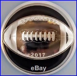 2017 Canada $25 PF70 Early Releases Football Shaped. 9999 Silver Coin NO RESERVE