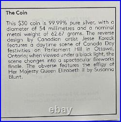 2017 Canada 2oz Fine silver $30 Celebrating Canada Day #22-06