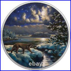 2017 Canada $30 Animals in the Moonlight Cougar Pure Silver Coin 2017 Canada $30 Animals in the Moonlight Cougar Pure Silver Coin