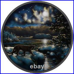 2017 Canada $30 Animals in the Moonlight Cougar Pure Silver Coin 2017 Canada $30 Animals in the Moonlight Cougar Pure Silver Coin
