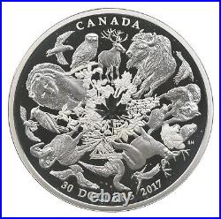 2017 Canada 30 Dollars Silver Flora And Fauna Of Canada With OGP 2610