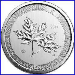 2017 Canada $50 Magnificent Maple Leaves 10 oz. Fine Silver Coin