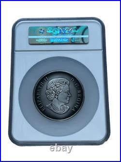 2017 Canada $50 Silver Peace Tower Clock 90th Anniversary ER NGC PF 70 Antiqued