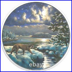 2017 Canada Animals in the Moonlight Cougar $30 pure silver + Glow in the dark