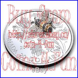 2017 Canada Bejeweled Bugs #2 Bee $20 Pure Silver Coloured Coin
