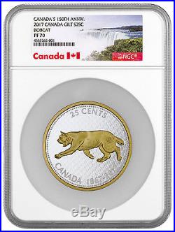 2017 Canada Big Coin Alex Colville Bobcat 5 oz Silver Gilt 25C NGC PF70 SKU47401