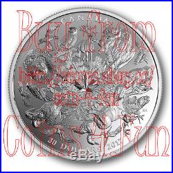 2017 Canada Flora and Fauna of Canada 2 OZ $30 Pure Silver Coin