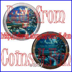 2017 Canada Glow-In-The-Dark Animals in Moonlight #1 Cougar 2 oz $30 Silver Coin