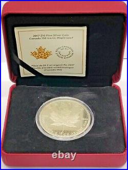 2017 Canada Iconic Maple Leaf 2 Oz 999 Fine Silver Coin